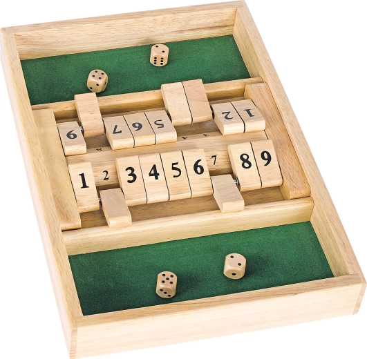 Double shut the box – jeu en bois avec dés