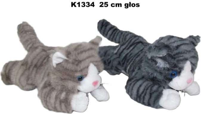 Chat allongé avec son de 25 cm - 1 pièce