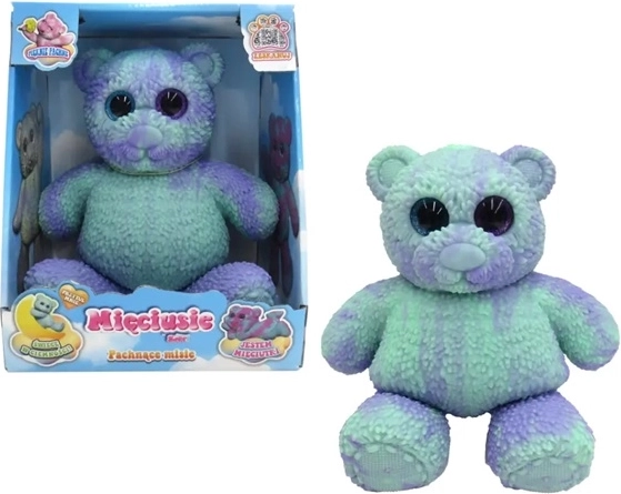 EPEE Mięciusie ours en peluche ultra-doux menthe-violet 28 cm