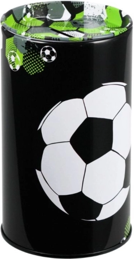 Tirelire en métal avec motif football - 1 pièce