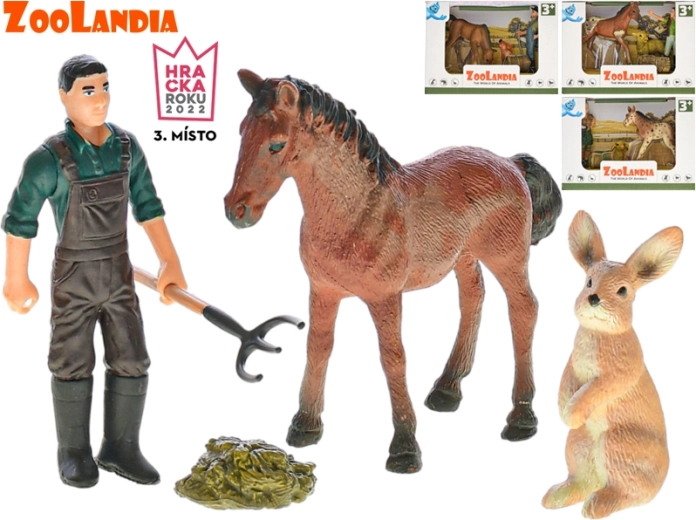Zoolandia ferme – ensemble d’animaux et d’accessoires (4 variantes)