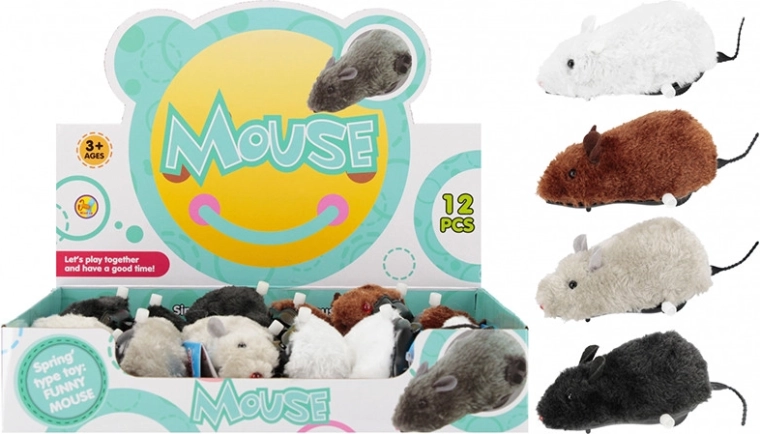 Souris en peluche à remonter 17 cm