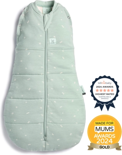 Ergopouch emmaillotage et gigoteuse 2‑en‑1 Cocoon, sauge, 6–12 mois, 8–10 kg, 2,5 TOG