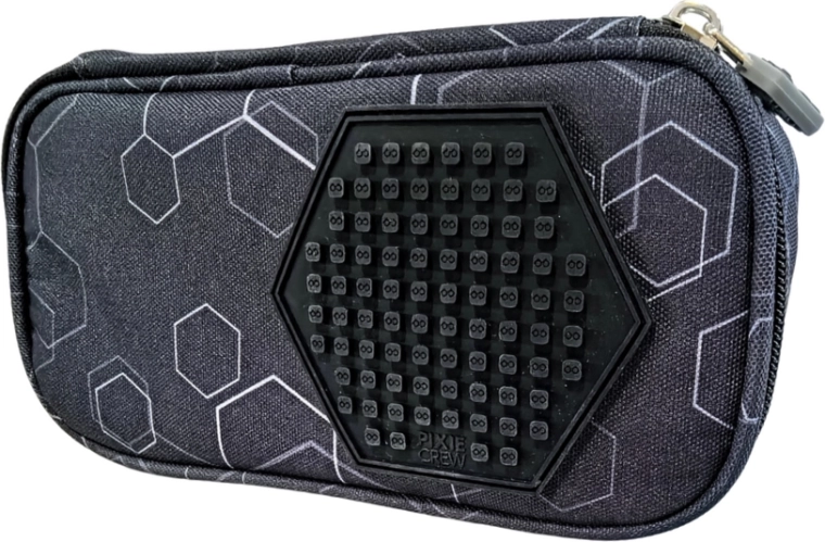 Trousse scolaire Pixie Crew noire Hexa avec pixels