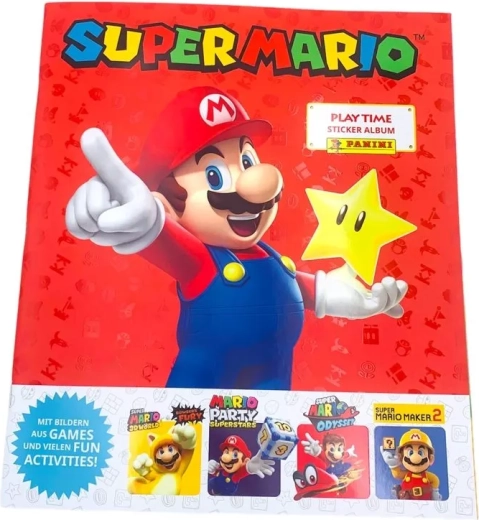 Album de collection de stickers Super Mario Play Time
