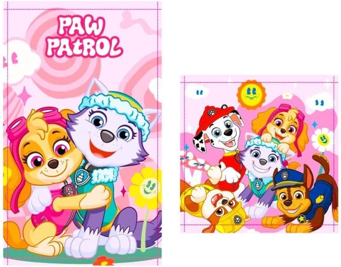 Set de serviettes Pat’ Patrouille (rose)