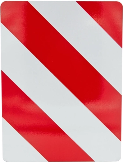 Panneau d’avertissement réfléchissant 30 × 40 cm gauche en aluminium