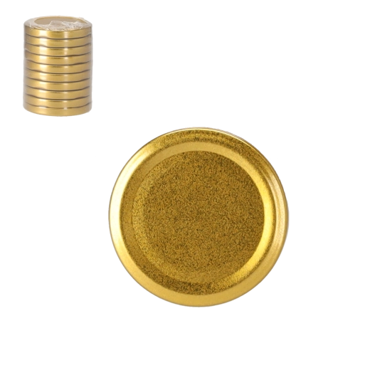 Set de couvercles dorés 66 mm pour bocaux de stérilisation, 10 pcs