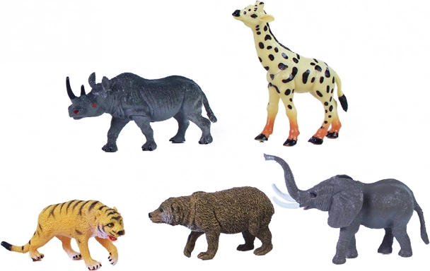 Rappa animaux sauvages safari – figurines en plastique 8–10 cm (5 pcs)