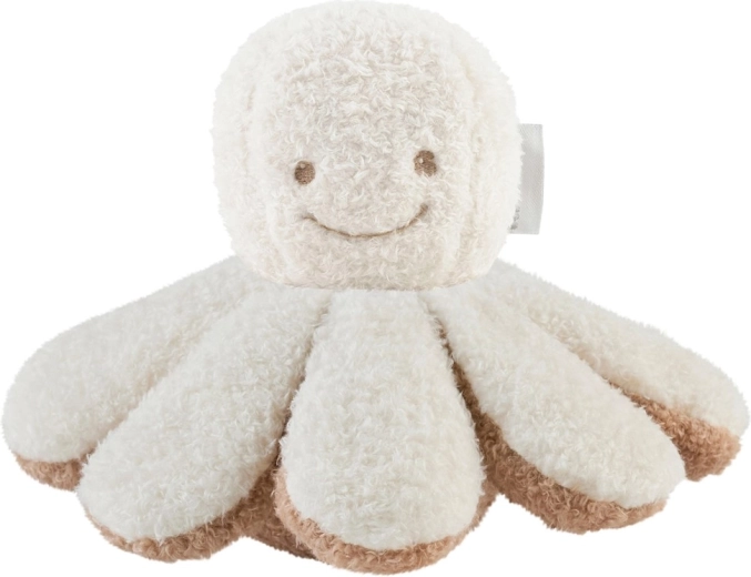 Nattou pieuvre en peluche hochet écru 20 cm
