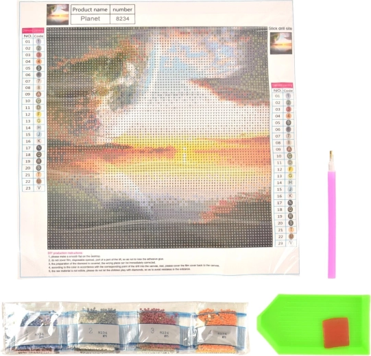 Peinture au diamant Planètes 30 × 30 cm