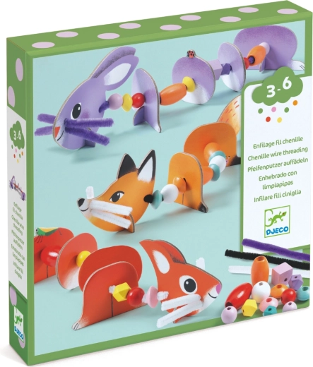 Coffret créatif d’enfilage d’animaux DJECO