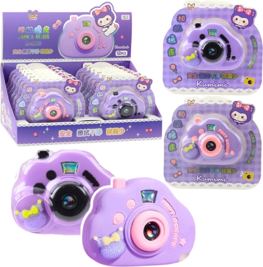 Gomme en forme d’appareil photo violette