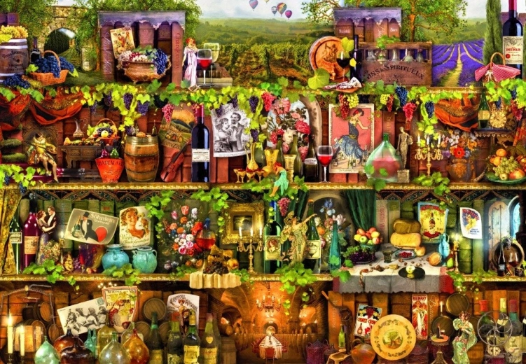 Puzzle Étagère à vin 1000 pièces BLUEBIRD