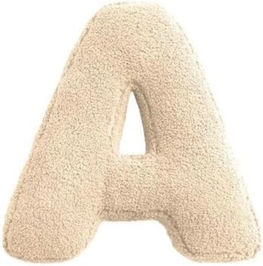 Mealini lettre en peluche A crème - 1 pièce