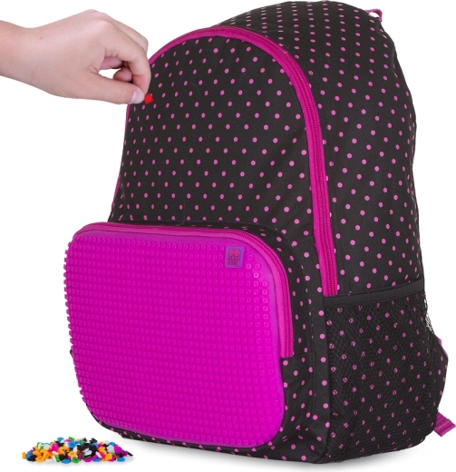 Sac à dos de loisirs Pixie Crew noir à pois fuchsia