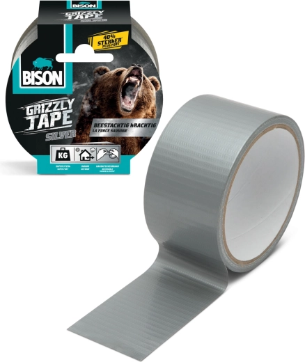 Ruban adhésif renforcé ultra-résistant Grizzly gris 10 m