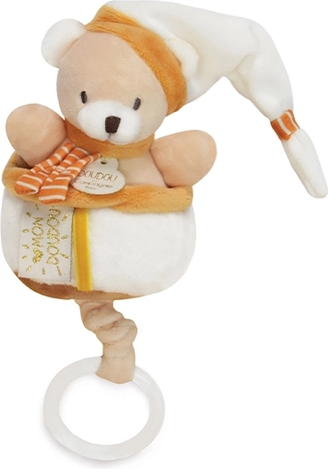 Doudou peluche musicale ourson 20 cm pour bébés
