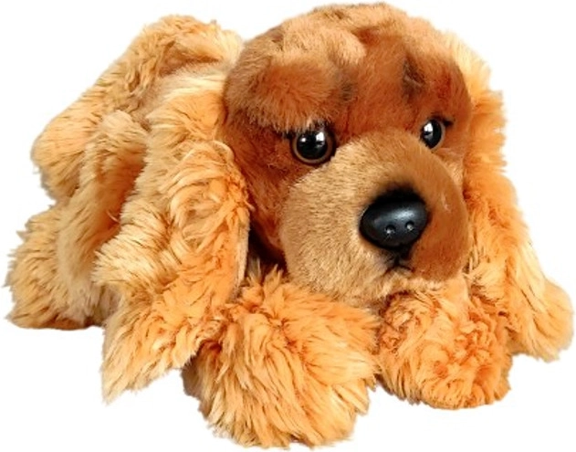 Épagneul couché en peluche 30 cm