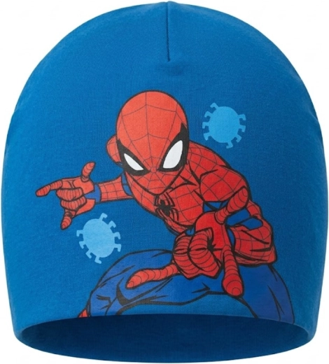 Bonnet de mi-saison en coton Marvel Spider-Man bleu pétrole