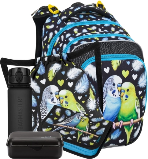 Bagmaster Beta 25 – grand set scolaire pour élèves de CP, perroquet