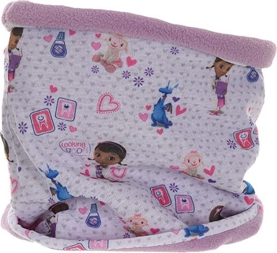 Tour de cou docteure avec doublure en polaire violet