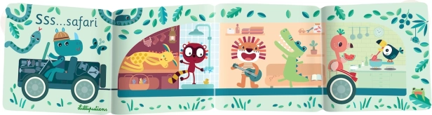Livre de bain magique pour enfants - Safari