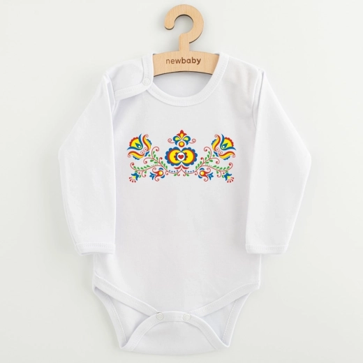 Body pour bébé à manches longues New Baby, motif folklorique, taille 68