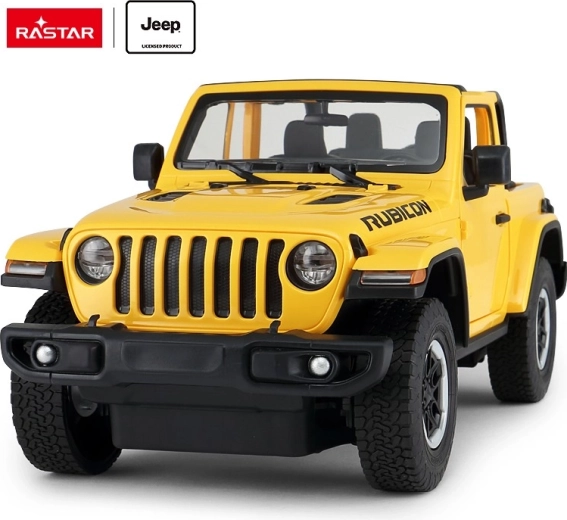 Voiture RC Rastar Jeep Wrangler JL télécommandée 1:14 jaune - 1 pièce