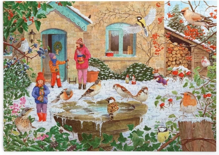HOP Puzzle Quand l’eau gèle pour les oiseaux, 250 grandes pièces