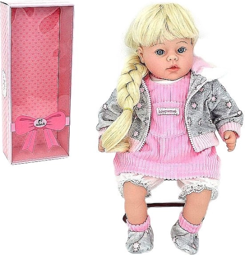 Poupée fille avec tresse en boîte