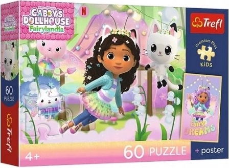 Puzzle pour enfants Trefl Premium Plus Kids Gabby et la Maison magique 60 pièces