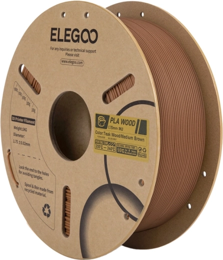 Filament Elegoo PLA avec fibres de bois chêne indien