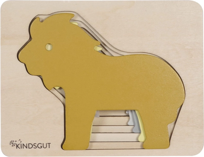 Puzzle en bois Kindsgut lion - 1 pièce