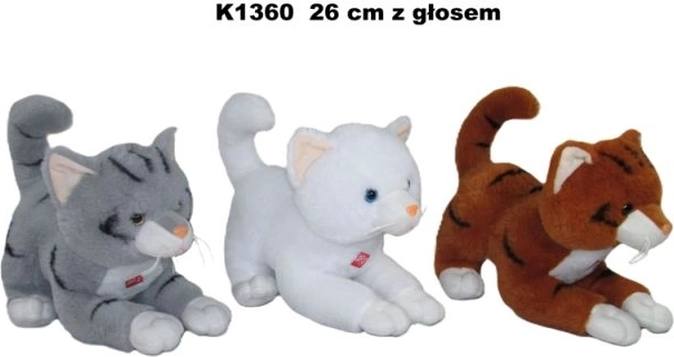 Chat en peluche avec son 26 cm