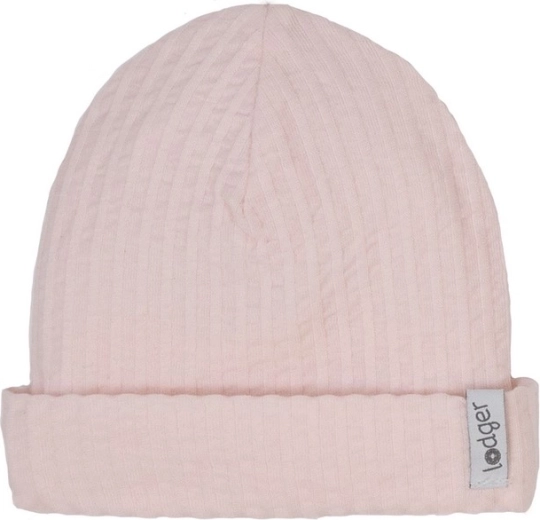 Bonnet en coton Lodger Beanie Seersucker tan 0–6 mois