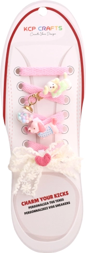 Ensemble de décorations pour lacets – chiots et nœud en dentelle