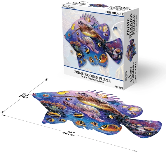 Prime 3D puzzle en bois Miracle des poissons 300 pièces