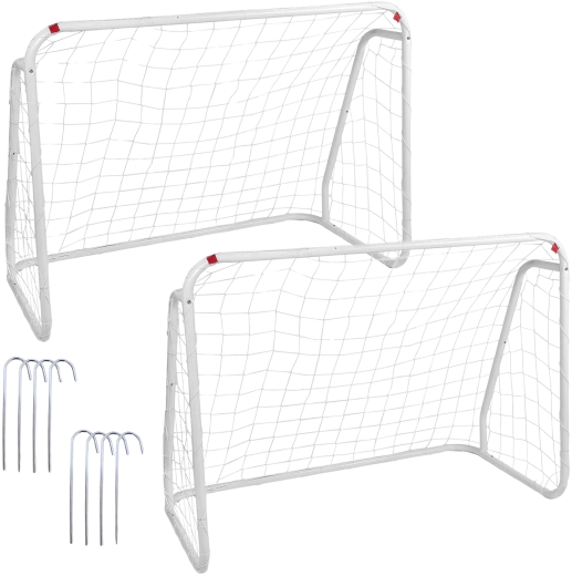 Ensemble de 2 cages de football avec filet 124 × 96 × 61 cm