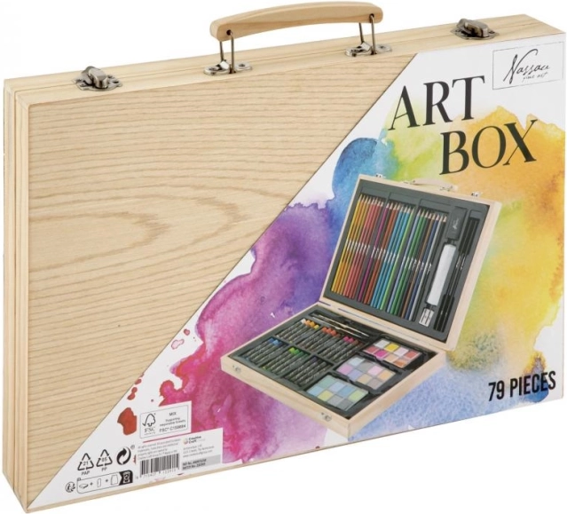 Coffret artistique en bois pour artistes