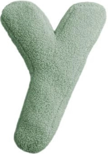 Lettre en peluche Mealini Y verte - 1 pièce