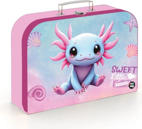 Valisette enfant en laminé Axolotl 34 cm