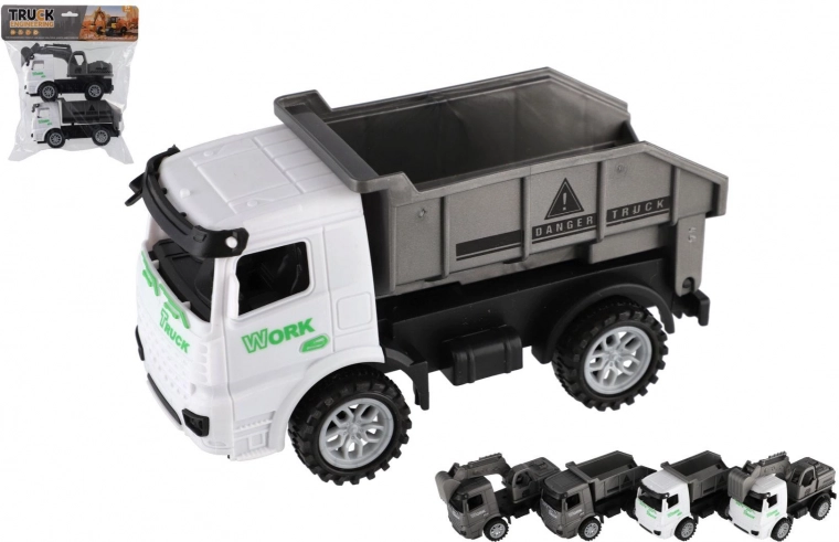 Set de petites voitures de chantier à propulsion à inertie