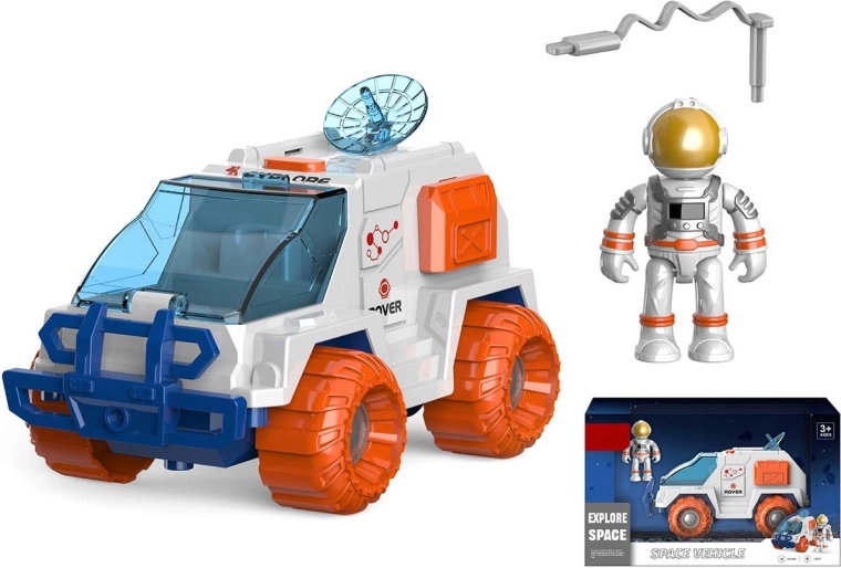 Véhicule spatial avec astronaute avec lumière et son