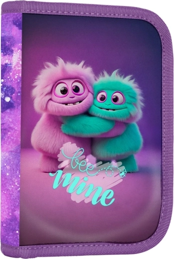 Trousse scolaire à 1 compartiment et 2 rabats MONSTER, vide