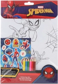 Livre de coloriage et autocollants spiderman – kit créatif pour enfants