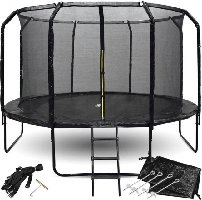 Trampoline de jardin SKYFLYER 366 cm avec filet de sécurité et échelle