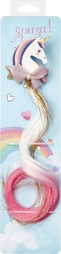 Souza! barrette pour cheveux avec mèche arc-en-ciel licorne
