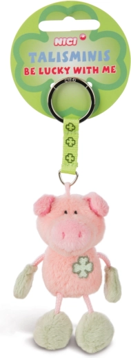 Porte-clés peluche cochon NICI Talisminis 8,5 cm