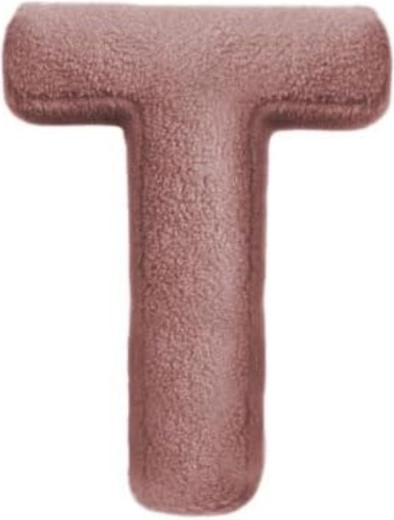 Lettre en peluche Mealini T rose - 1 pièce